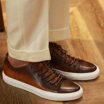 China Fashion Trend Store Official Handcrafted List Store Authentic Men's Leather Shoes Formal Sports Shoes Sneakers for sale