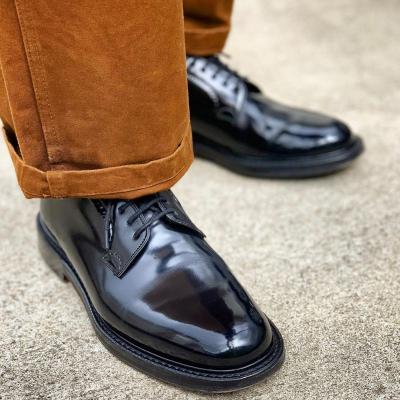 China Other Handcrafted Elegant Men's Designer Shoes Guangzhou Dress Black Classic Shoes From Supplier Patent Leather for sale