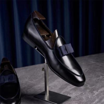 China Other Latest Collection Hand Made Black Stylish USA Design Shoes Men Custom Loafer for sale