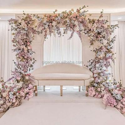 China High Simulation YJ 2.0m square type arch flower customize blue ornament flower arrangements wedding arch backdrop for sale