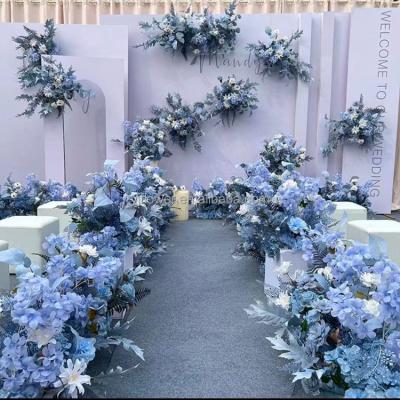 China High Simulation YJ 1.8/2.0m blue artificial flower for decoration arch  china cheaper flowers wedding arrangement arch customize for sale