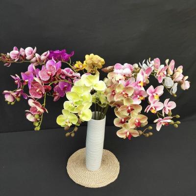 China High Simulation YJ 2 branches white PU orchid artificial flowers Hot selling orchids flowers for home office wedding decoration for sale