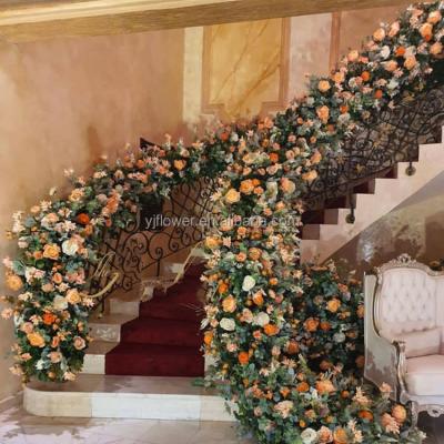 China High Simulation YJ tian jin customize cheaper price green table Stair luxury invitations unique wedding decorations delivery soon for sale