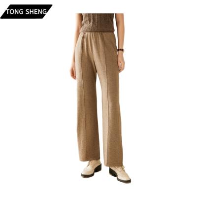 China Anti-Wrinkle Tong Sheng Women Cashmere Casual Pants Wide Leg Pants Sweater Pants for sale