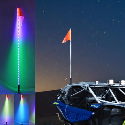 China Color 3FT 4FT 5FT 6FT LED Flag Antenna LED Whip Remote Control Hunting Light Whip Light For Off-Road RZR ATY UTV Flexible Tube for sale