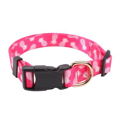 China Cute DETACHED Metal D-Ring Private Label Paracord Supplies Pet Polyester Dog Girl Collar Luxury Custom for sale