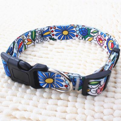 China Wholesale Seller Good Quality DETACHED Print Logo Comfortable Dog Collar for sale