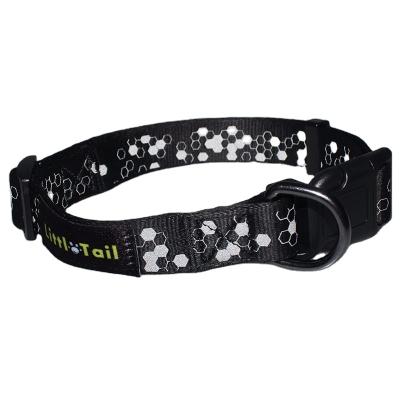 China New Product Small Customized Black Customized DETACHED Star Nylon Reflective Star White Medium Dog Collar for sale