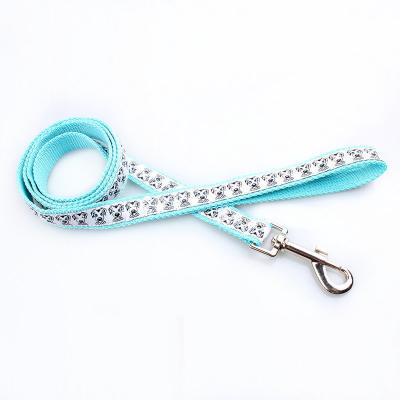 China Pet /cat /dog/small logo label dog leash animal embossed fashion pet leash nylon woven company name /cat /dog/small for sale