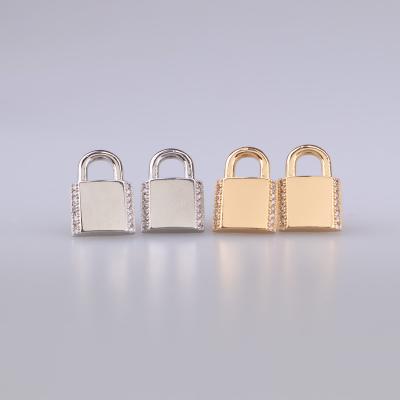 China 2021 hot selling CLASSIC fashional lock earrings gold plated diamond gifts for best friends for sale