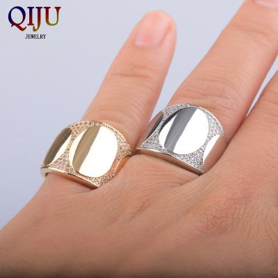 China Low MOQ Jewelry Ring Brass Ring TRENDY popular style FOR WOMEN WEDDING RING for sale