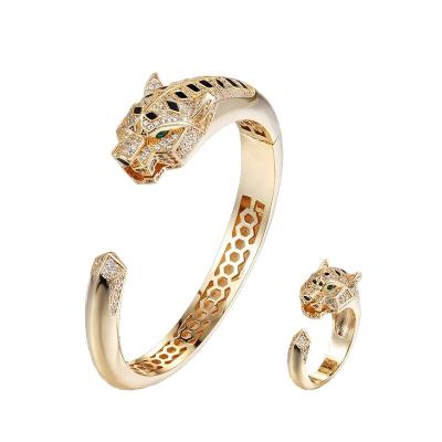 China CLASSIC Fancy Latest Design Set Epoxy Bangle And Open Ring Bangle Gold Plated for sale