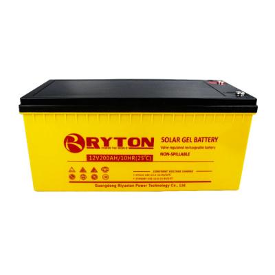 China Home Appliances Long Cycle Life 12V 200Ah GEL Solar Battery Storage Battery For Energy Storage System for sale