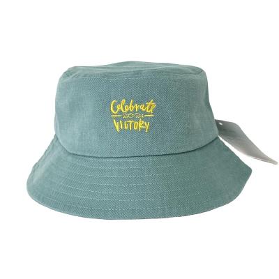 China Wholesale Picture Fashion Kids Bucket Hat Embroidery Toddler Bucket Hat 100% Cotton Light Weight Baby Hats for sale