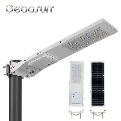 China With mono solar panel in high work efficiency > 21% GEBOSUN ip65 15w 20w 30w outdoor waterproof integrated solar panel street light 300 watt all-in-one solar street light for sale