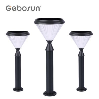 China With mono solar panel in high work efficiency > 21% CE RoHs Proof Chinese High Quality 21% GEBOSUN Supplier Outdoor Led Solar Garden Light for sale