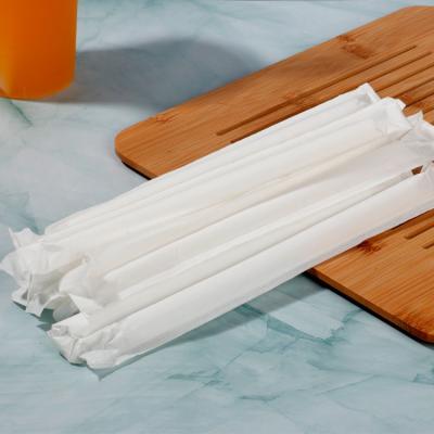 China 80 degree biodegradable PLA straw milk boba straw individually wrapped thick temperature resistant degradable tea polylactic acid disposable for sale