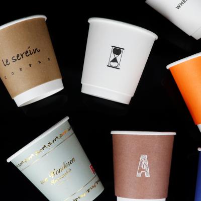 China Biodegradable Milk Tea Paper Cup With Lids Custom Printed Single Wall Coffee Degradable Disposable 4/6/8/12/16/20oz Hot Drinks for sale