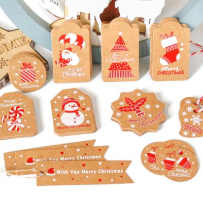 China Scratch Christmas Brown Paper-Hang Card 2022 New Santa Tree Gift Tag Card Christmas Decoration Hanging for sale