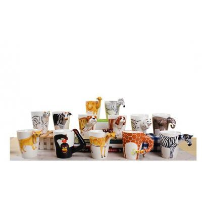 China Kindergarten 3D Creative Cheap Glazed Gift Viable 400ml Beautiful Personalized Animal Ceramic Coffee Mugs Wholesale Porcelain Mug for sale