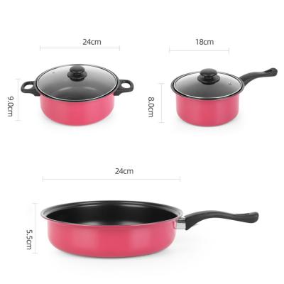 China Sustainable 2022 New Product Big Cooking Pots Set Cooking Pan Set Stainless Steel Cooking Pot 3 Cooker Sets For Cooking for sale