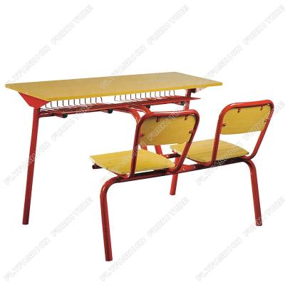 China Modern Durable Classroom Red School Table School Desk And Chair Set Furniture And Chair Set for sale