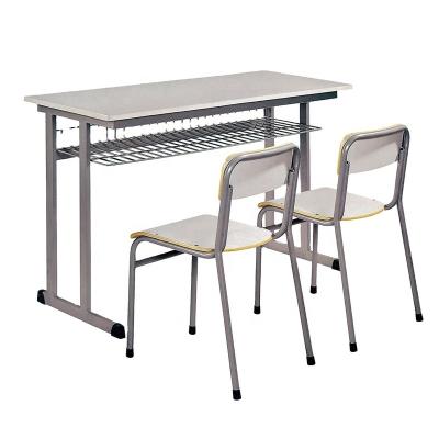 China Modern Double Seats School Furniture Student Desk Classroom Table and Chair School Furniture and Chair Set for sale