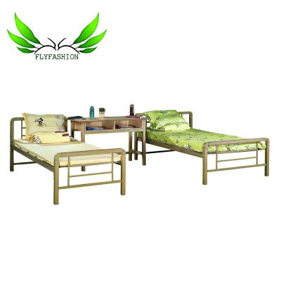 China Single bed metal bed for sale bedroom adult iron dormitory army bed single bed for sale