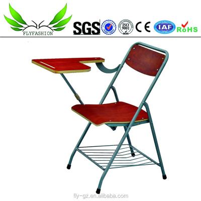 China Fashion Foldable Chair School Chair Student Study Study Chair With Notepad for sale