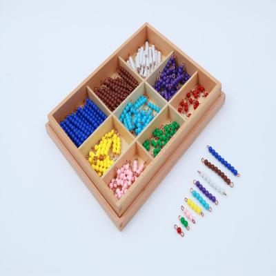 China Wooden Bead Game Montessori Mathematics Materials Checkerboard Preschool Educational Beads for sale