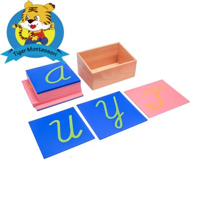 China Environmental and healthy Montessori materials of sandpaper letters for children to learn capital case of cursive language for sale