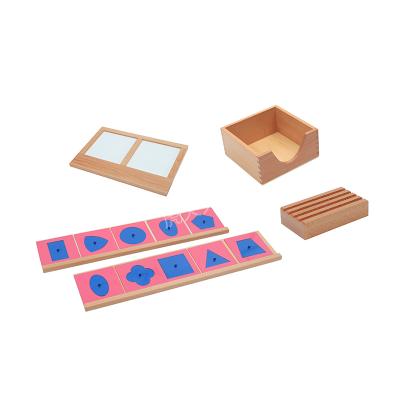 China Beechwood+basswood+metal Math Materials Metal Inserts Montessori Toy Preschool Wooden Educational Toy Montessori Tracing Tray for sale