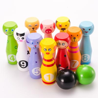 China New Design Colorful Animals Wooden Rolling Toys Game For Older Children for sale