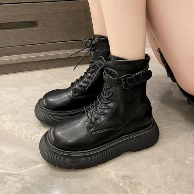 China Hot Sale Anti-slippery Customize Designer Boots Genuine Leather Winter Ankle Boots Women Shoes Fashionable Boots For Ladies for sale