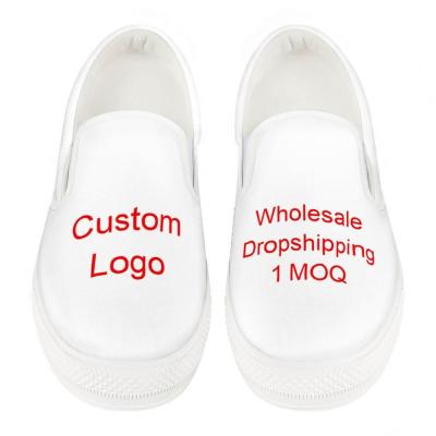 China Custom ODM Women Loafers Anti-Slippery Low Logo Your Design MOQ OEM Ladies Slip On Canvas Sports Shoes for sale