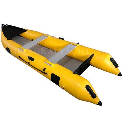 China Fishing Recreation Hot Selling 12ft 2 Person Compact Inflatable Fishing Boat / Kayak 365 Air Mat For Hunting for sale