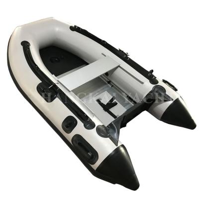 China Rowing Paddle Boat 0.9mm PVC Material Aluminum Floor Inflatable Boat With CE Certificate for sale