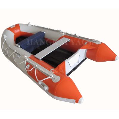 China Rowing Boat 3.6m Aluminum Floor Inflatable Fishing Boat For Sale for sale