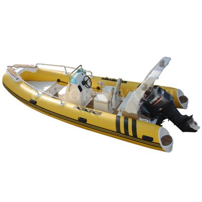 China Rowing Boat 17ft RIB 520 Hypalon Inflatable Fiberglass Boats For Sale for sale