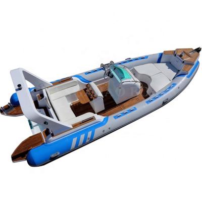 China Nice luxury boats 25ft 7.6m hypalon rib rigid inflatable boat with RIB760 motor for sale