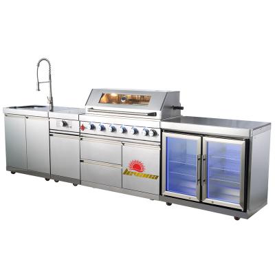 China 2021 Adjustable Size BBQ Pizza Oven Bbq Gas Grill Stainless Steel Built-in Gas Grills for Home or Party and BBQ Stores Used for sale