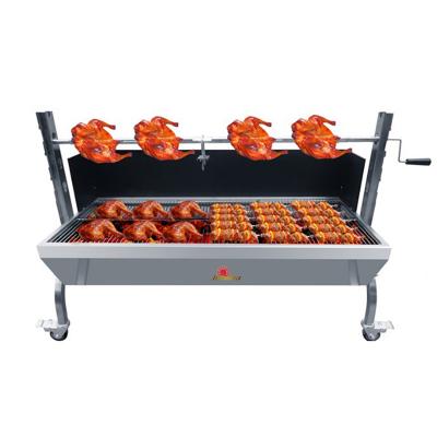 China Best Size Price Adjustable BBQ Grill Stainless Steel New Style Popular Outdoor Electric BBQ Grill With Casters For Outdoor Party for sale