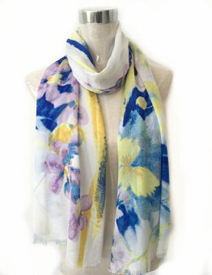 China Original Manufacturer Low MOQ Viscous Printing Custom Flower Printed Women Scarves Lady Viscous Scarves for sale