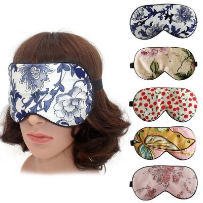 China EYE Custom Design Printing 100% Silk Eye Sleep Mask With Poncho For Promotion Gifts for sale