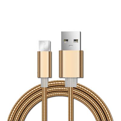 China MP3/MP4 Player Usb A Male To Type-C Male Stainless Steel Usb Pipe Charging And Data Cable For Mobile Phone for sale