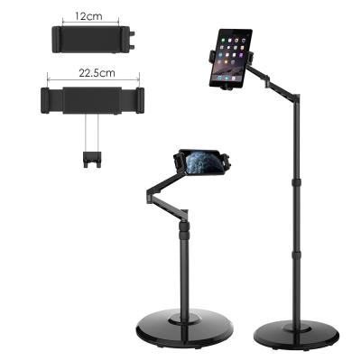 China Long Arm Sturdy Flexible Gooseneck Tablet Aluminum Smatree PC Stand Floor Stand for sale