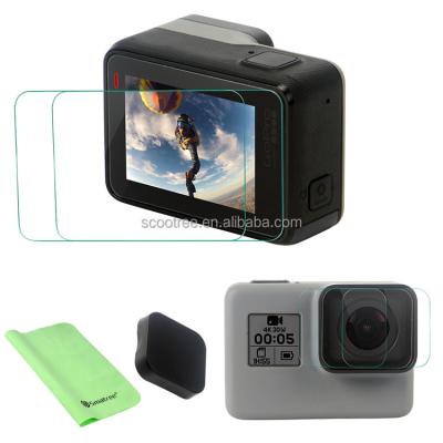 China Protective and cleaning gopros accessories full cover 3D tempered glass screen protector for go pro 5 toughened membrane for sale