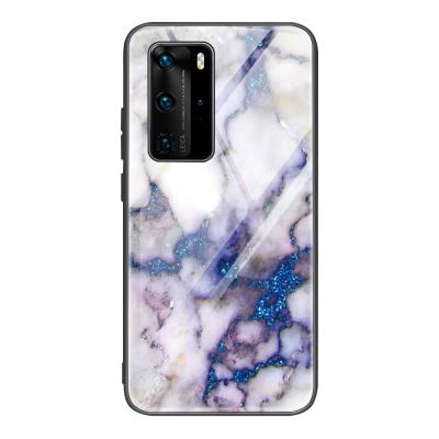 China Shockproof Upgrade Price Designer PC TPU 2 in 1 Marble Phone Case For Huawei Mate40 pro plus Mate30 pro case tempered glass phone cover for sale