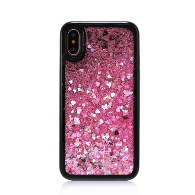 China Full Soft Black Anti-fall TPU Mobile Phone Case For iphone11 12 Liquid Glitter Star Glitter Quicksand Glitter 6 7 8 Cover Device for sale