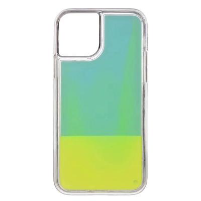 China Quicksand Glitter Suitable For iPhone11 Luminous Quicksand Mobile Phone Case Factory To Trace Liquid Cover Device Custom For Apple 12 Wholesale for sale